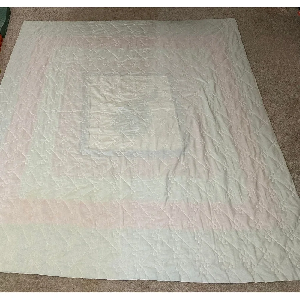 Vintage Peacock Embroidered Quilt Colorful Multi Border‎ Butterfly Stitching